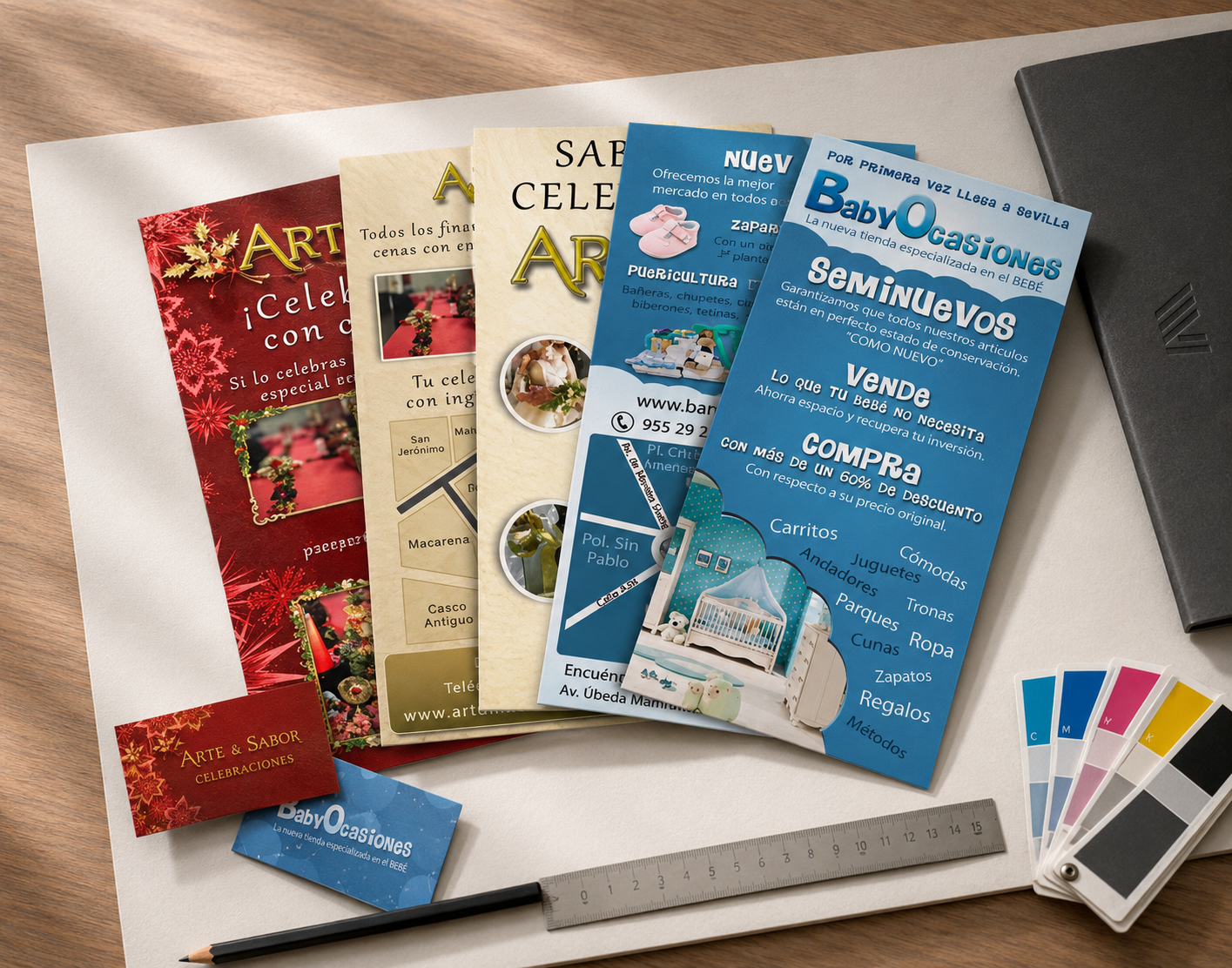 Proyecto de diseño gráfico, branding y folletos realizado por Sevintel
